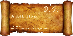 Drabik Ilona névjegykártya
