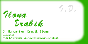 ilona drabik business card